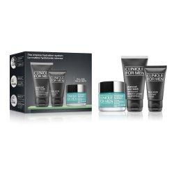 Clinique Set For Men Maximum Hydrator Face Cream 50ml Face Scrub Exfoliating Scrub 30ml Charcoal Face Wash Gel 50ml
