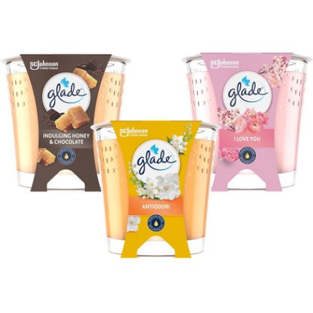 Glade Scented Candle Indulging Honey & Chocolate 112 Grams Antiodor I Love You