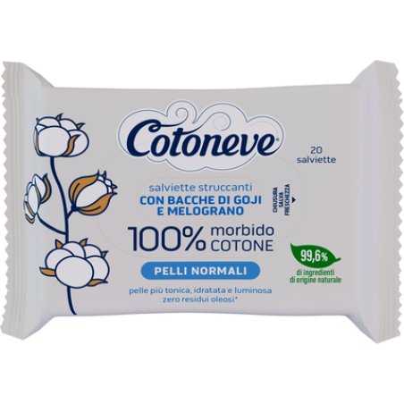 Cotoneve Cleansing Wipes With Goji Berries And Pomegranate For Normal Skin 20 Pieces