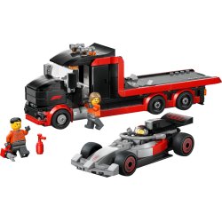 60493 City F1 Truck mit Audi F1 Rennwagen