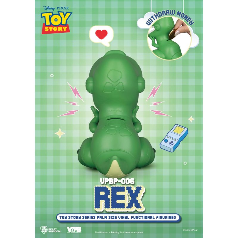 TOY STORY - Rex - Tirelire Vinyl Figure 12.1cm