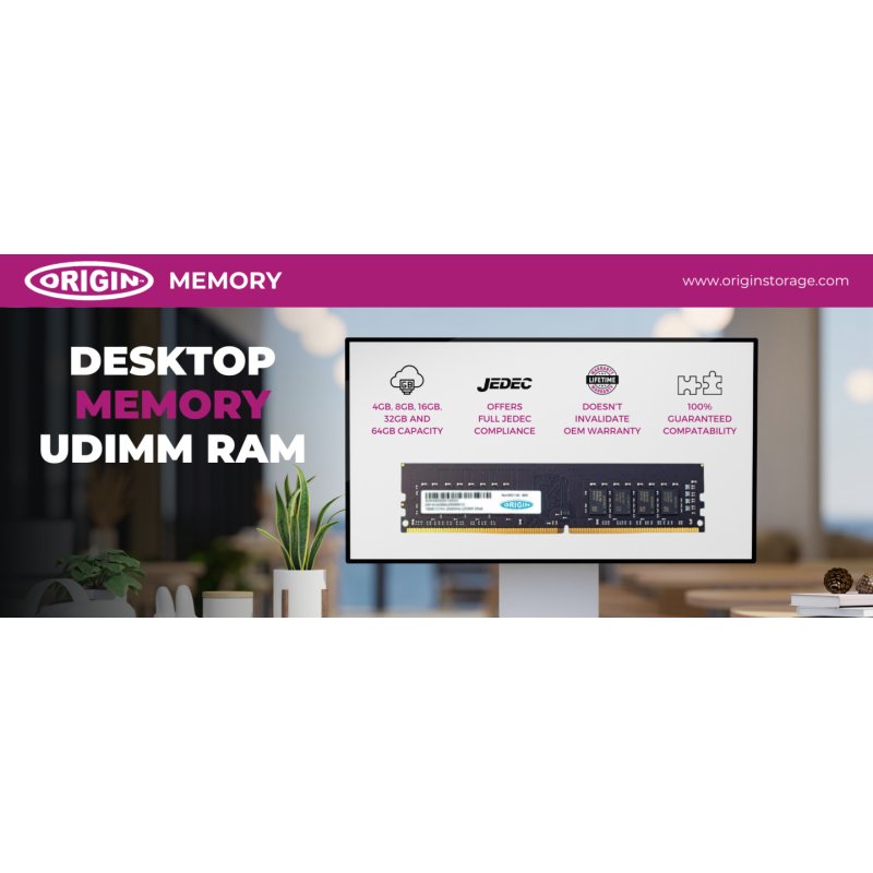 Origin Storage OM16G43200U2RX8E12 module de mémoire 16 Go 2 x 8 Go DDR4 288-pin DIMM ECC