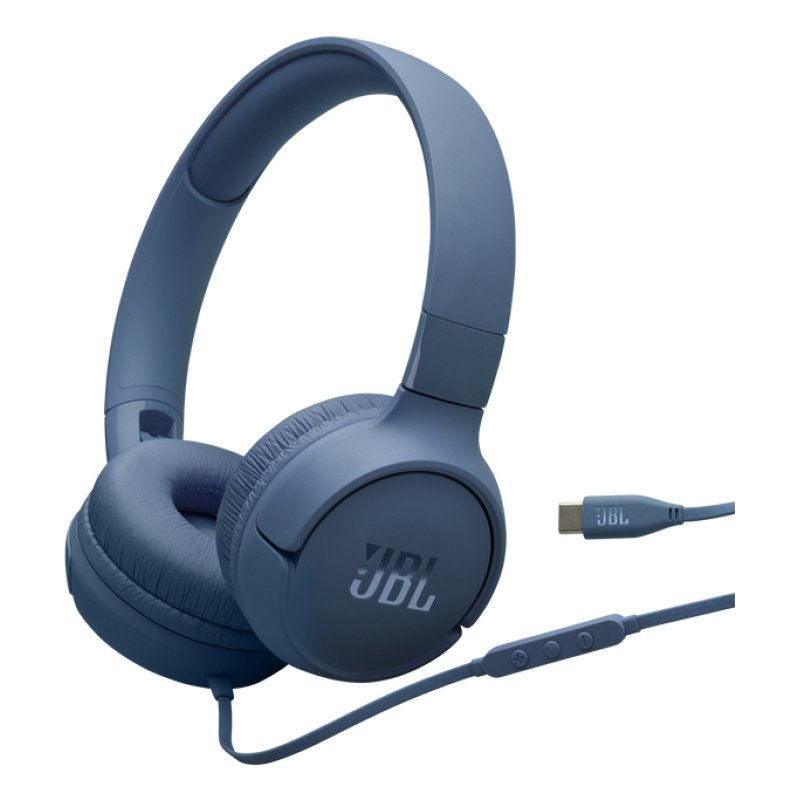 JBL Tune 520C USB-C Casques Avec fil Arceau Appels/Musique USB Type-C Bleu