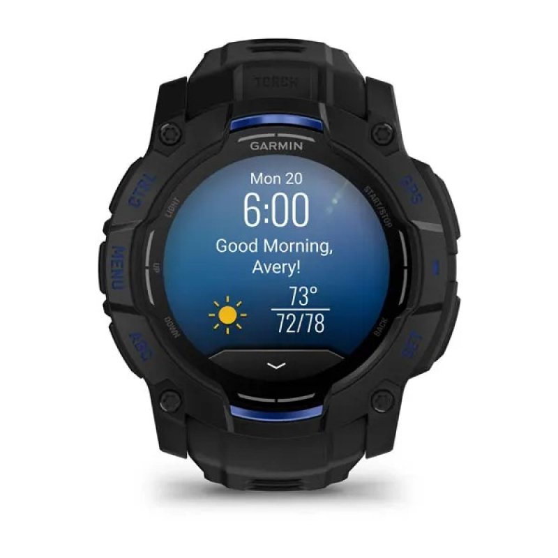 Garmin Instinct 3 3.3 cm (1.3") AMOLED 45 mm Digital 416 x 416 pixels Black GPS (satellite)