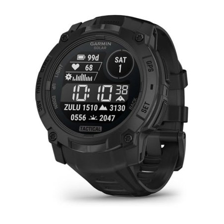 Garmin Instinct® 3 Solar Tactical Edition 50mm black mit Silikon-Wechselarmband 26 mm black