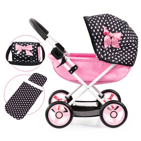 Bayer - Dolls Pram Cosy - Black/Pink (12760AA)