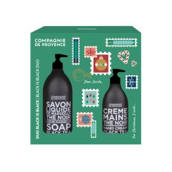 COMPAGNIE DE PROVENCE - DUO BLACK IS BLACK - Black - 500ml Liquid Soap, 300ml Hand Cream