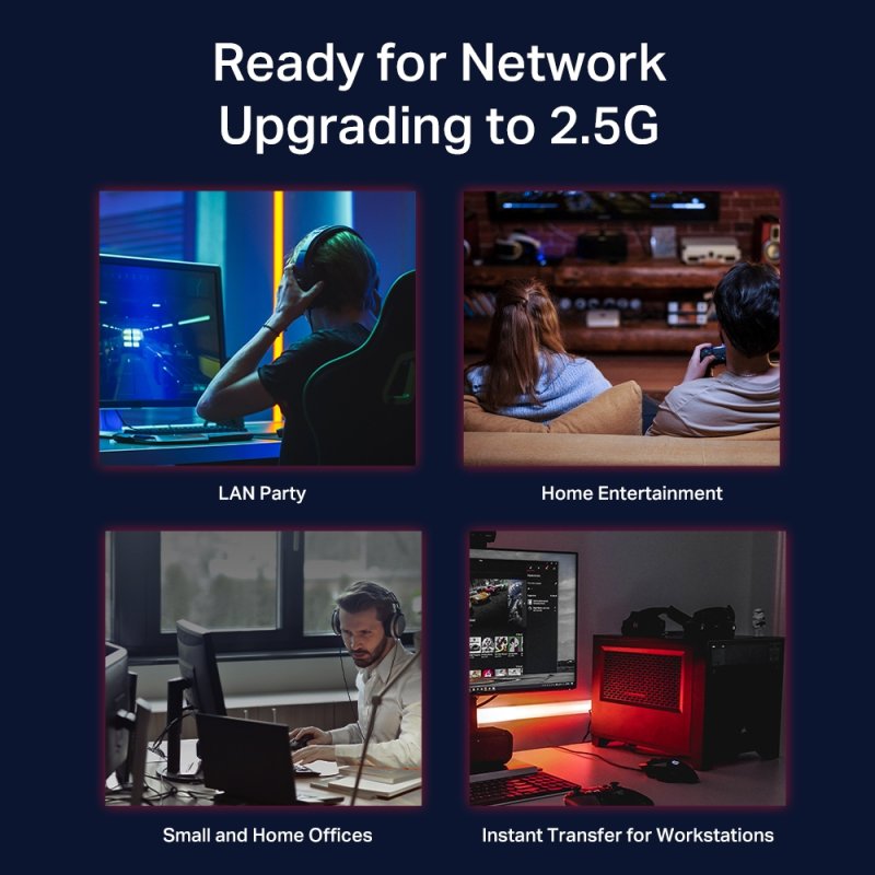 TP-Link TL-SG105-M2 commutateur réseau Non-géré 2.5G Ethernet (100/1000/2500) Noir