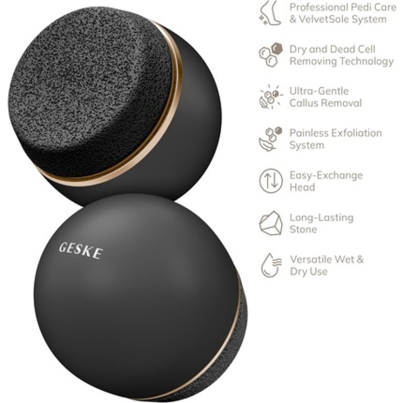 Geske Pumice Stone Callus Remover 7 in 1 Foot File with Replaceable Long Handle