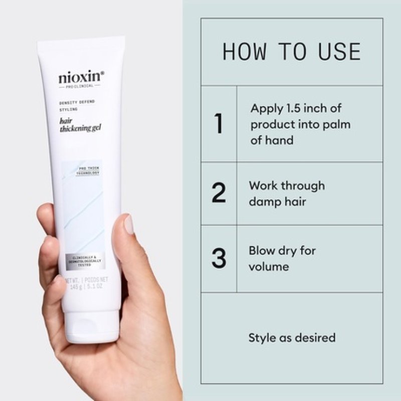 Nioxin Density Defend Hair Thickening Gel for Volumizing and Fuller Hair