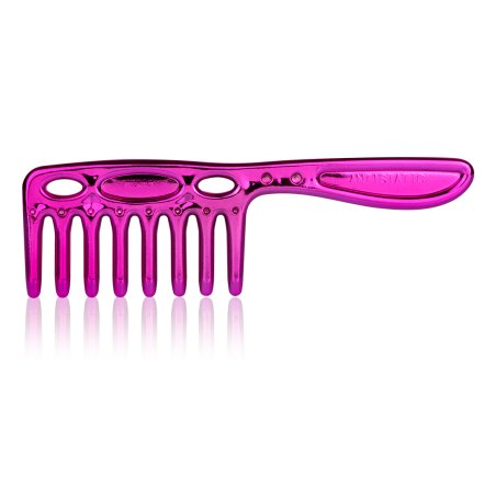 Labor Pro C400F - Chromed antistatic comb fuchsia