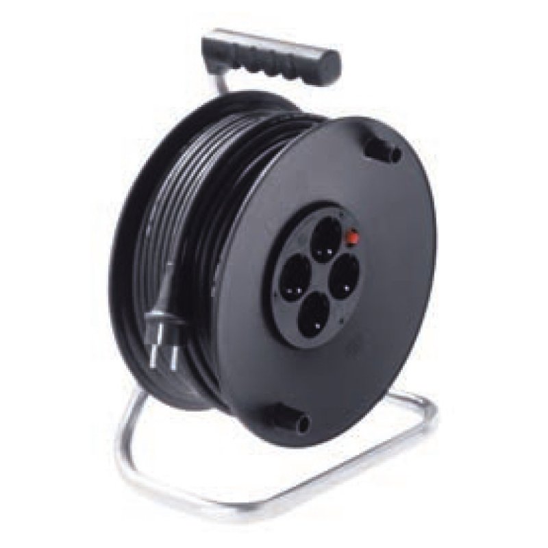 Bachmann 392.181 power extension 50 m 4 AC outlet(s) Black