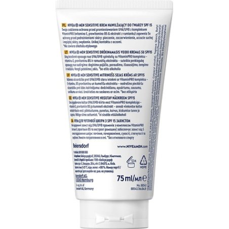 Nivea Men Cream 75ml Sensitive Face Spf15