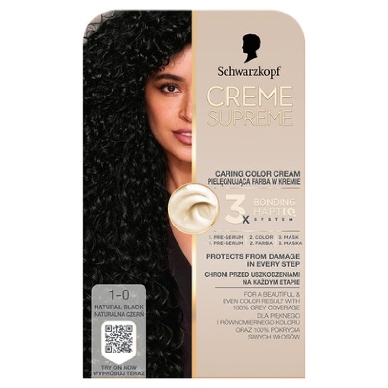 Schwarzkopf Creme Supreme Hair Color Shade 10 Natural Black