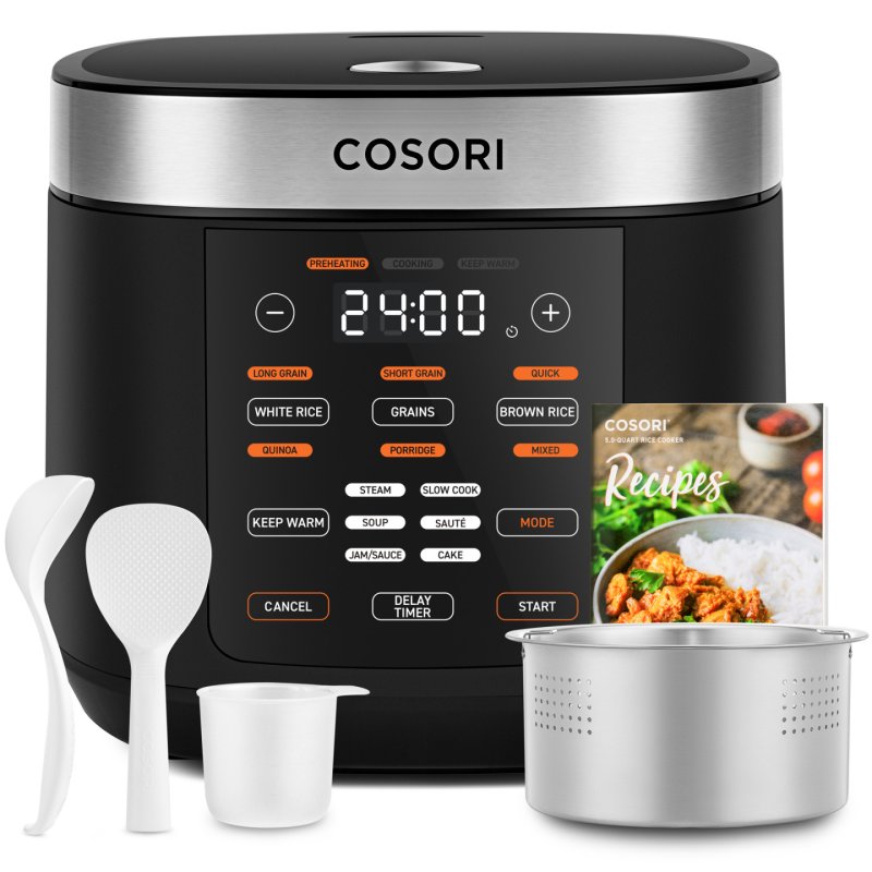 Cosori Multi-Cooker Chef Edition cuiseur à riz 5 L 970 W Noir, Argent