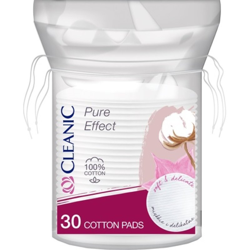 Harper Cleanic Pure Effect Cosmetic Pads 30 Pieces Round