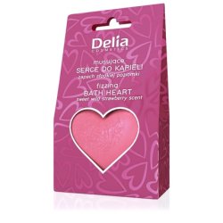 Delia Fizzy Heart Bath Bomb With Sweet Strawberry Scent 100g