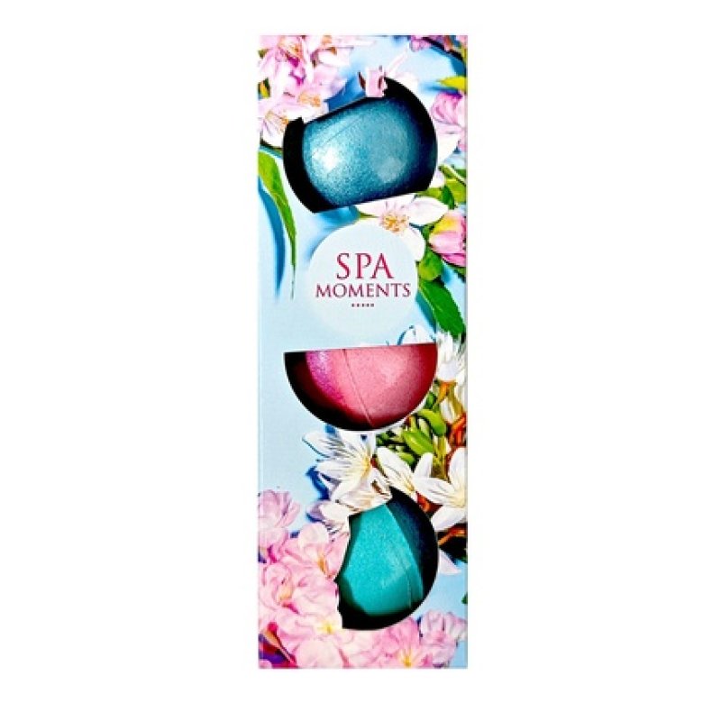 Chlapu Chlap Spa Moments Bath Bombs Set With Shea Butter Scent 3 X 80 G