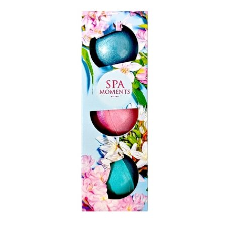 Chlapu Chlap Spa Moments Bath Bombs Set With Shea Butter Scent 3 X 80 G