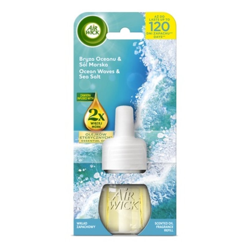 Benckiser Air Wick Essential Oils Electric Air Freshener Refill Ocean Breeze And Sea Salt 19 Ml