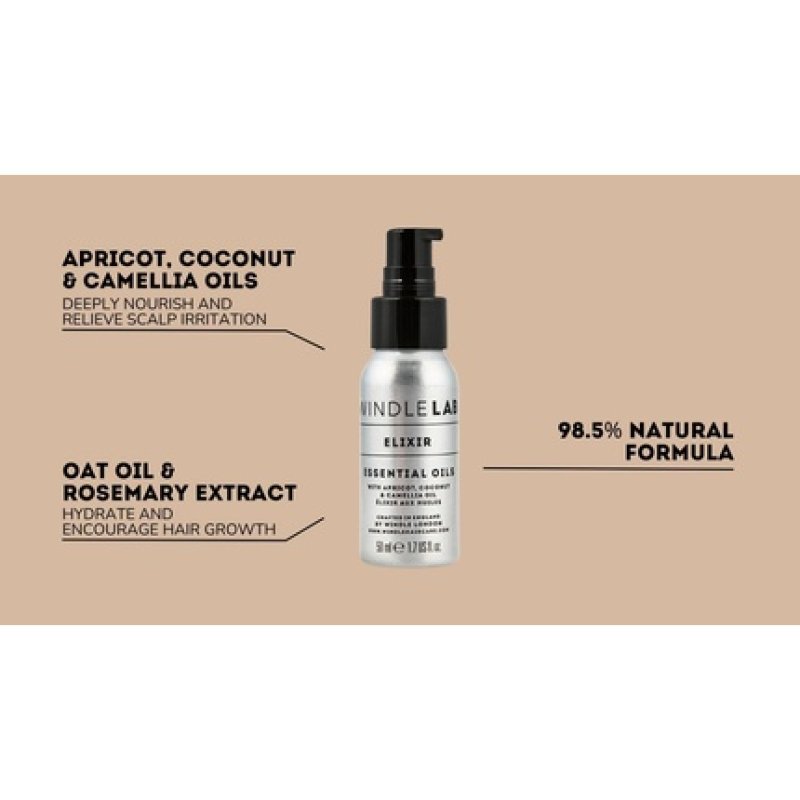 Essential Oils Elixir by Windle Lab with Apricot, Coconut, Camellia, and Oat