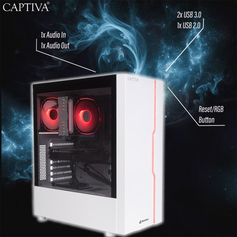CAPTIVA Power Starter R78-379 AMD Ryzen™ 7 5700G 16 Go DDR4-SDRAM 1 To SSD PC Blanc