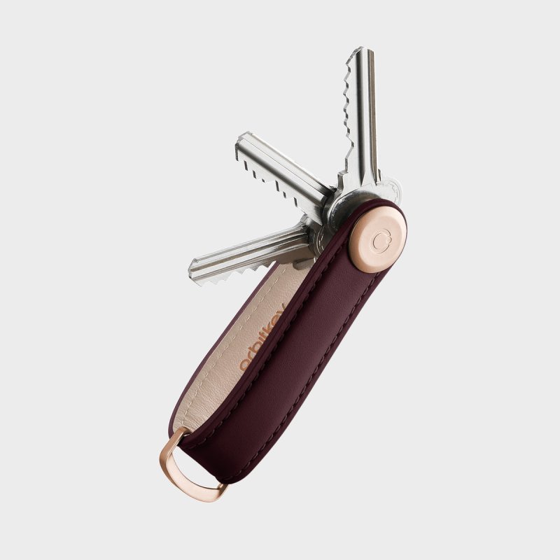 Orbitkey - Leather Key Organiser - Wine