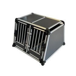 Nordic paws - Transport cage Alu Double - 2x45cm/2x44cm/88cm/45cm/64cm