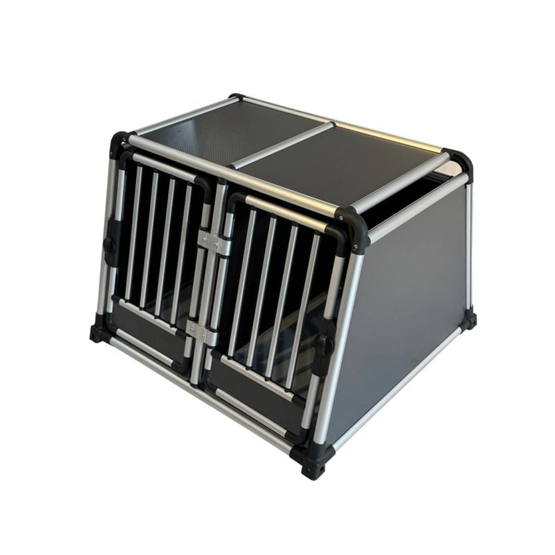 Nordic paws - Transport cage Alu Double - 2x45cm/2x44cm/88cm/45cm/64cm