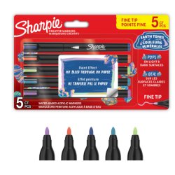 Sharpie - Creative Acrylic 5‑Blister - Earth Tones - Fine Tip (2212828)