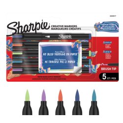 Sharpie - Creative Acrylic 5‑Blister - Earth Tones - Brush Tip (2223317)