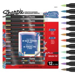 Sharpie - Creative Acrylic 12‑Blister - Earth Tones - Brush Tip (2223313)
