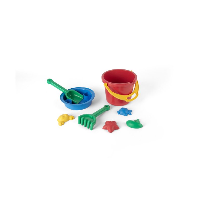 Dantoy - Classic Recycled red bucket set in net (1434)