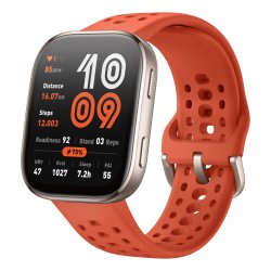 Amazfit Bip 6 Red 5 cm (1.97") AMOLED Numérique 390 x 450 pixels Écran tactile Or GPS (satellite)