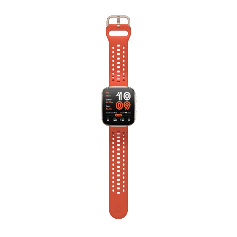 Amazfit Bip 6 Red 5 cm (1.97") AMOLED Digital 390 x 450 pixels Touchscreen Gold GPS (satellite)