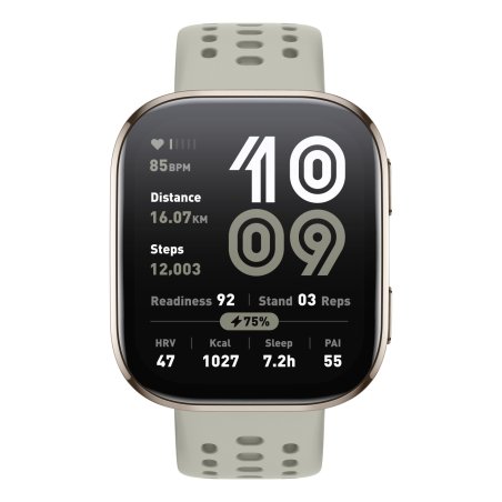 Amazfit Bip 6 Stone 5 cm (1.97") AMOLED Numérique 390 x 450 pixels Écran tactile Or GPS (satellite)