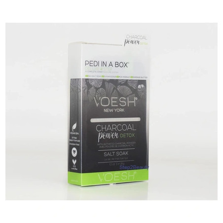 Voesh Pedi In A Box Deluxe 4 Step Charcoal Power Detox 30 Sets
