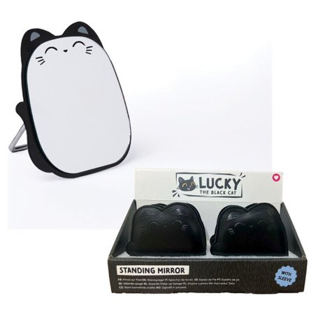 Lucky the Black Cat table mirror