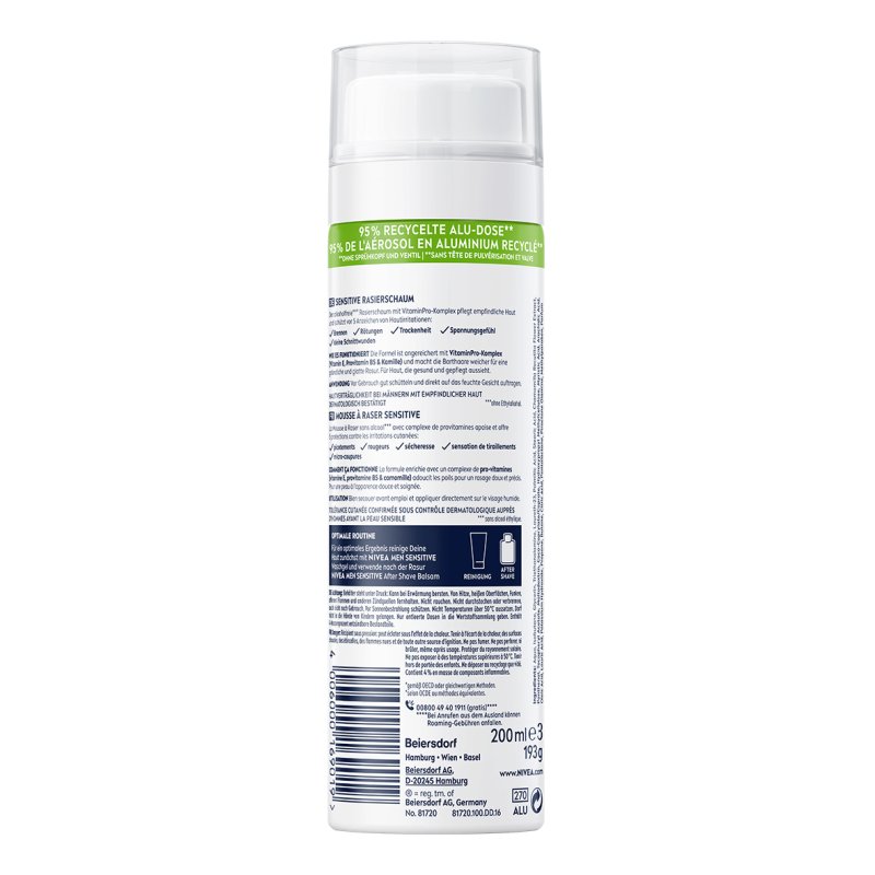 NIVEA MEN Sensitive Shaving mousse 200 ml
