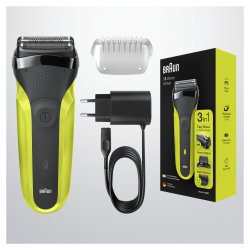 Braun 300BT Electric Shaver - Yellow