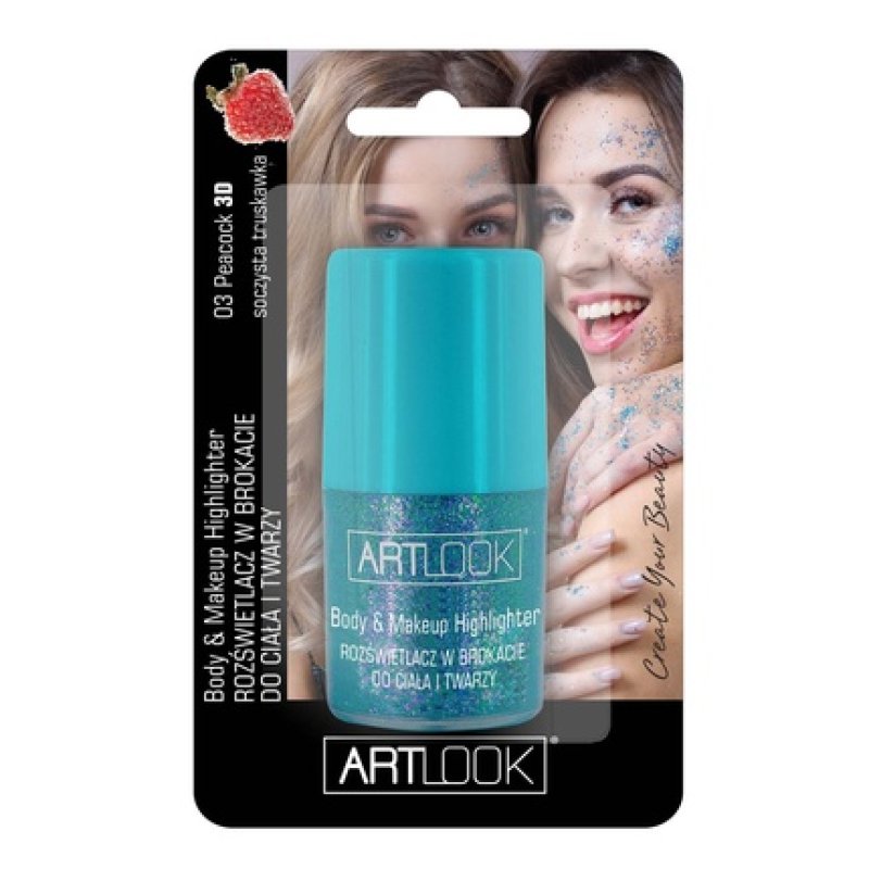 Chlapu Chlap Art Look Highlighter With Glitter For Body And Face In A Ball Blue