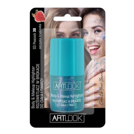 Chlapu Chlap Art Look Highlighter With Glitter For Body And Face In A Ball Blue