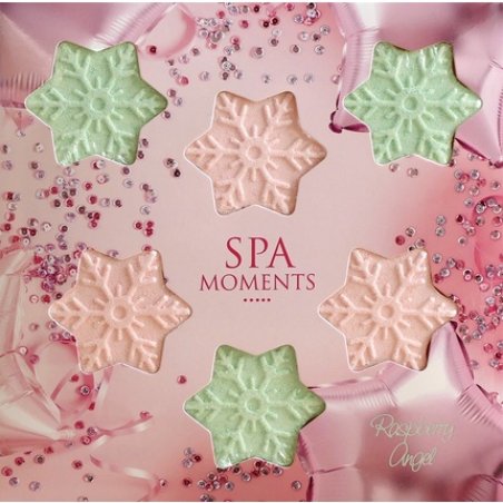 Chlapu Chlap Spa Moments Bath Bomb Set Snowflakes With Angel Raspberry Scent