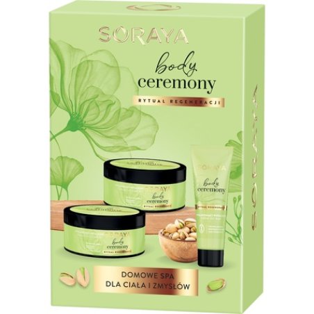 Soraya Body Ceremony Gift Set Pistachio Includes Body Scrub Body Butter And Hand Cream