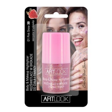 Chlapu Chlap Art Look Highlighter With Glitter For Body And Face In A Ball Pink