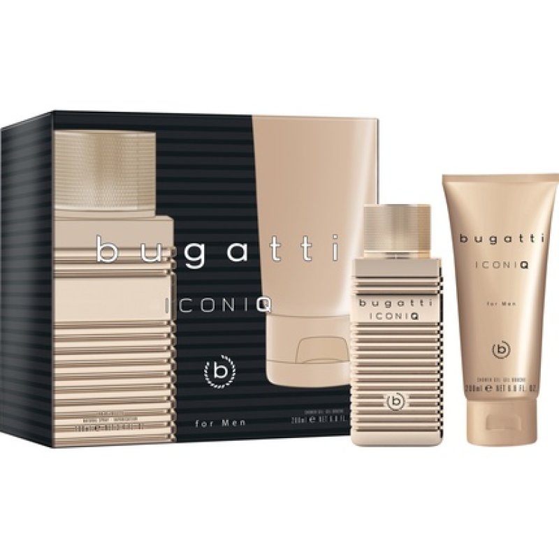 Sirowa Bugatti Men's Gift Set Iconiq Gold Eau De Toilette 100ml And Shower Gel 200ml