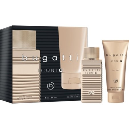 Sirowa Bugatti Men's Gift Set Iconiq Gold Eau De Toilette 100ml And Shower Gel 200ml