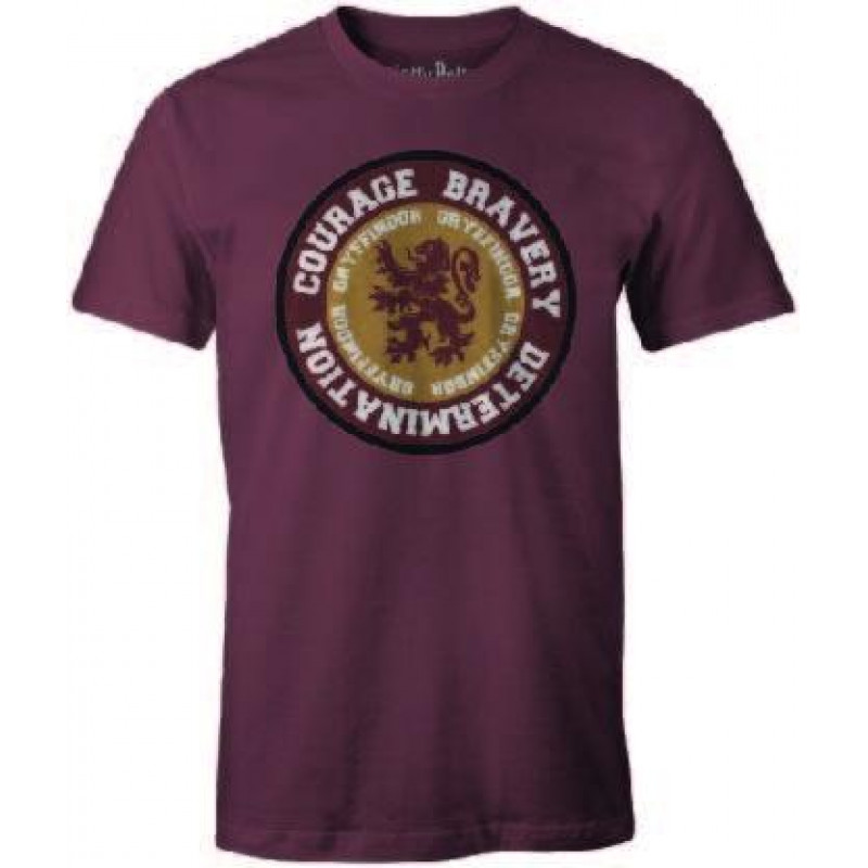 HARRY POTTER - T-Shirt Gryffindor ROUND Courage Bravery ... (XL)