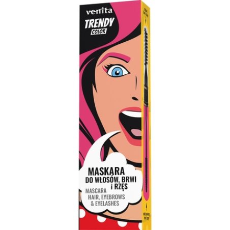 Venita Trendy Mascara 3 In 1 Eyebrows And Lashes No 32 Intriguing Rose 13 G