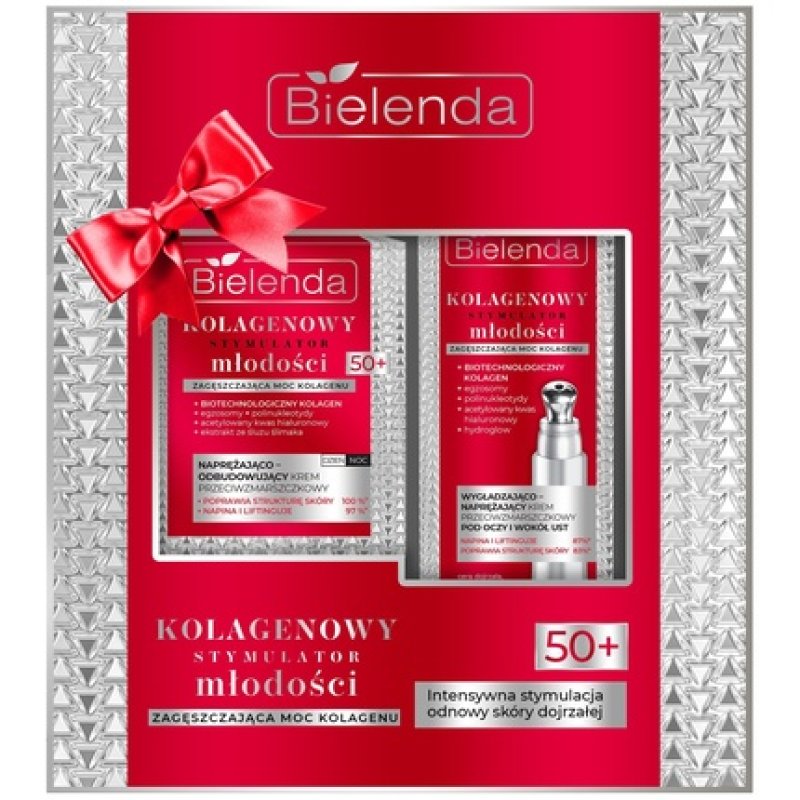 Bielenda Collagen Youth Stimulator Gift Set 50 With Antiwrinkle Cream 50ml And Antiwrinkle Cream For Eyes And Around